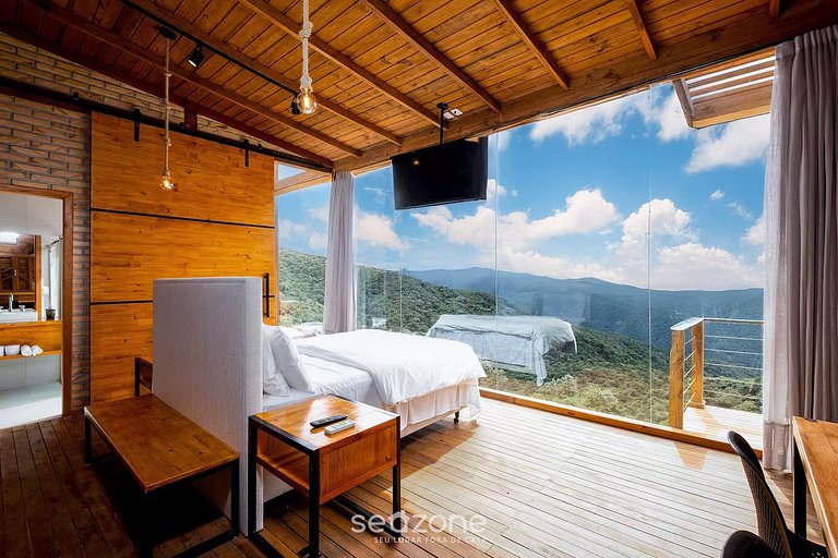 Hermosa Cabaña con Jacuzzi en la Montaña VST013