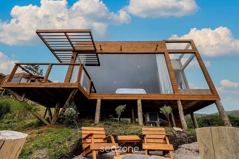 Hermosa Cabaña con Jacuzzi en la Montaña VST013