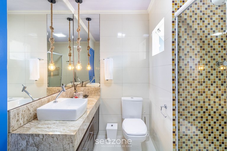 Apto c/ Varanda e 3 Quartos próx. a praia RSU3842