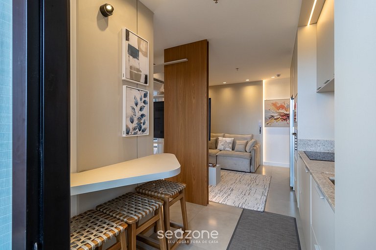 Apto vista mar cond. c/ piscina 280m playa MHF1408