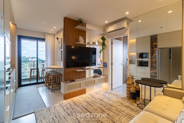 Apto vista mar cond. c/ piscina 280m playa MHF1408