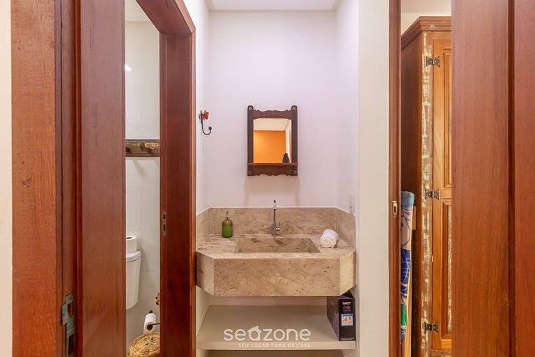 Casa c/ piscina a 180m da Praia em Arraial PBR0003