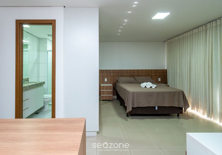 TH605 Flat Moderno e acolhedor - Mobiliado - WI-fi - Garagem