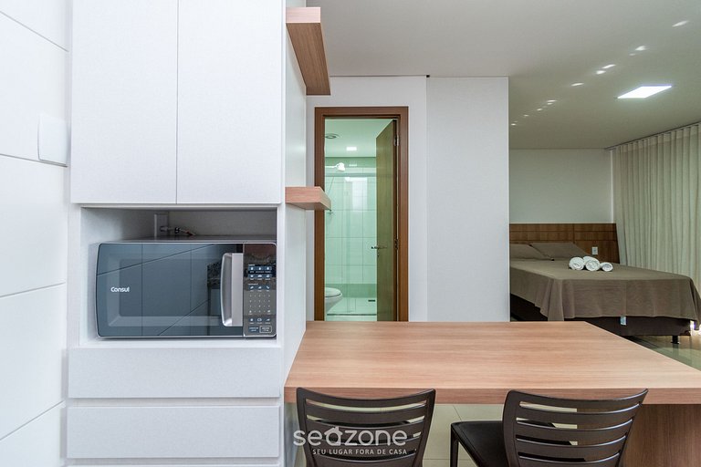 TH605 Flat Moderno e acolhedor - Mobiliado - WI-fi - Garagem