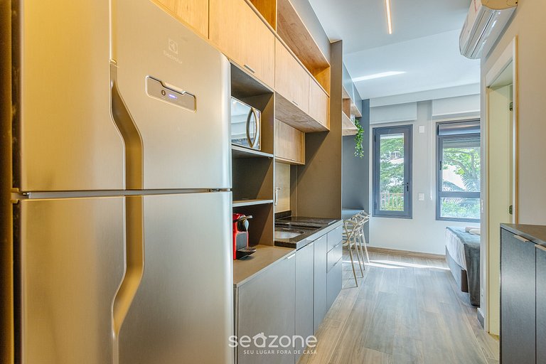 Studio en edificio c/ piscina, Campo Belo HMC0320