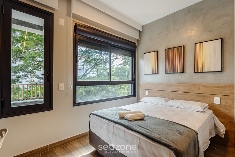 Studio en edificio c/ piscina, Campo Belo HMC0320