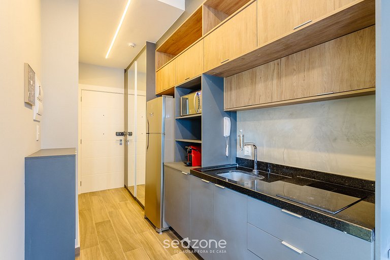 Studio en edificio c/ piscina, Campo Belo HMC0320