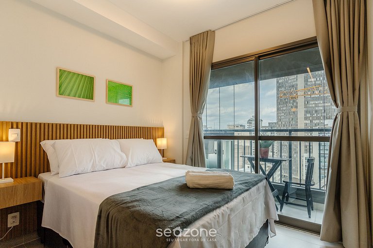 Estudio en cond c/ piscina en República/SP THK1902