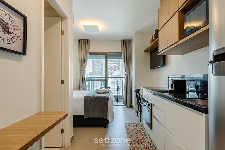 Estudio en cond c/ piscina en República/SP THK1902