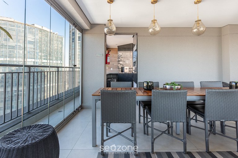 Estudio en cond c/ piscina en República/SP THK1902