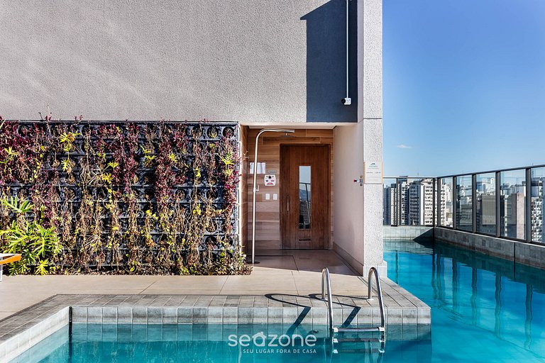 Estudio en cond c/ piscina en República/SP THK1902