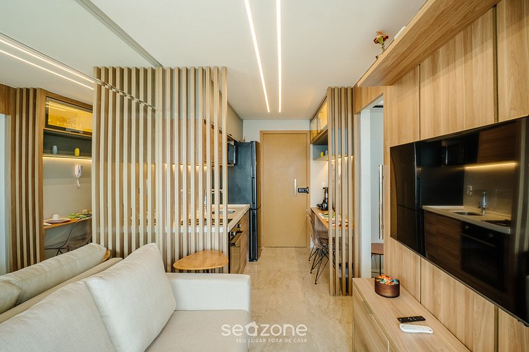 Hermoso apto c/ vista al mar y piscina SOA0909