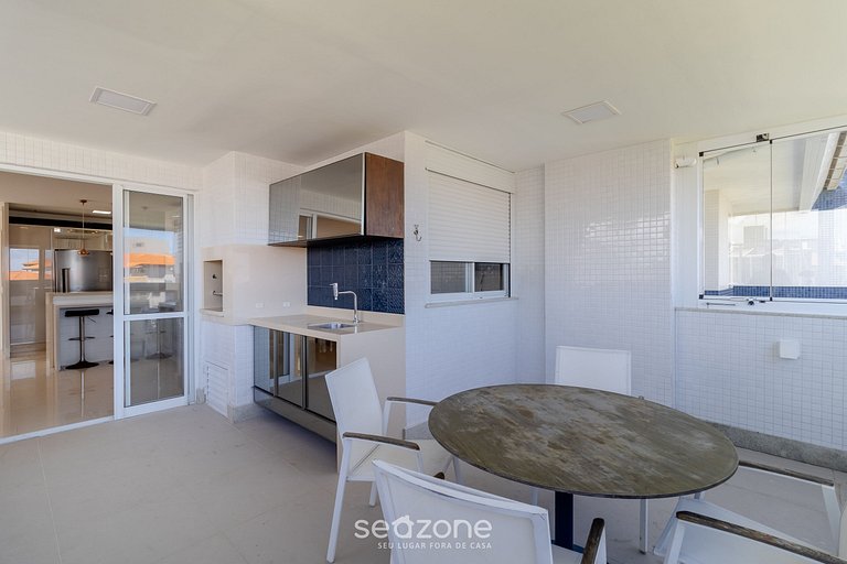 Apartamento c/ Churrasqueira 160m da Praia RGL0304