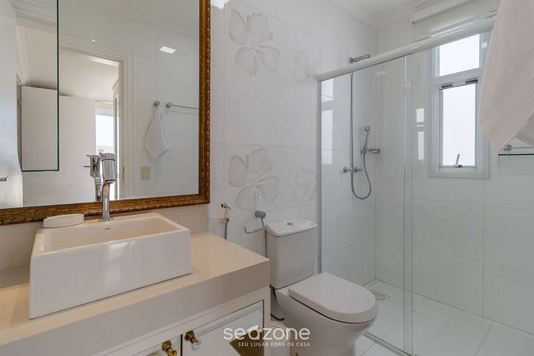 Apartamento c/ Churrasqueira 160m da Praia RGL0304