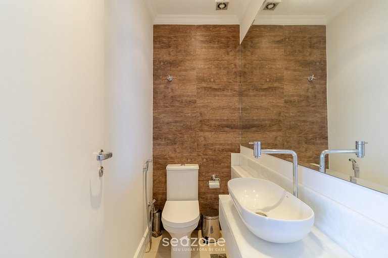 Apartamento c/ Churrasqueira 160m da Praia RGL0304