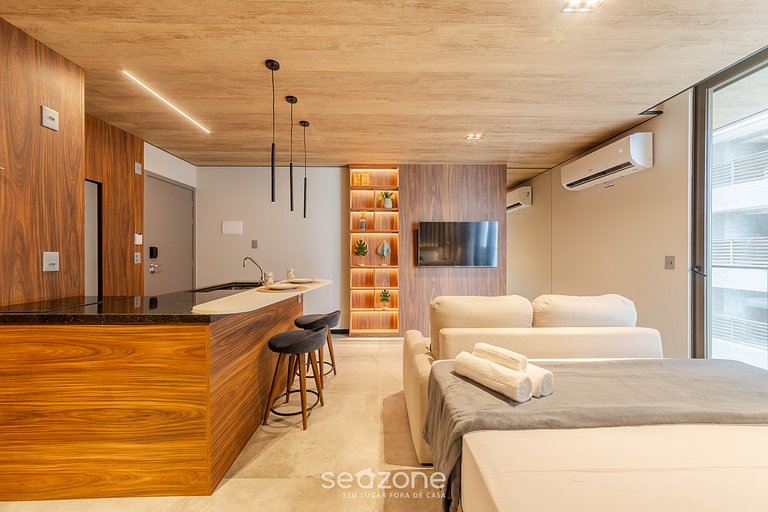 Hermoso estudio con piscina frente al mar NWT0807