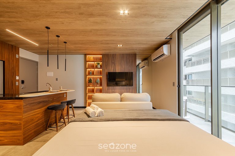 Belo Estúdio c/ Piscina na Orla NWT0807