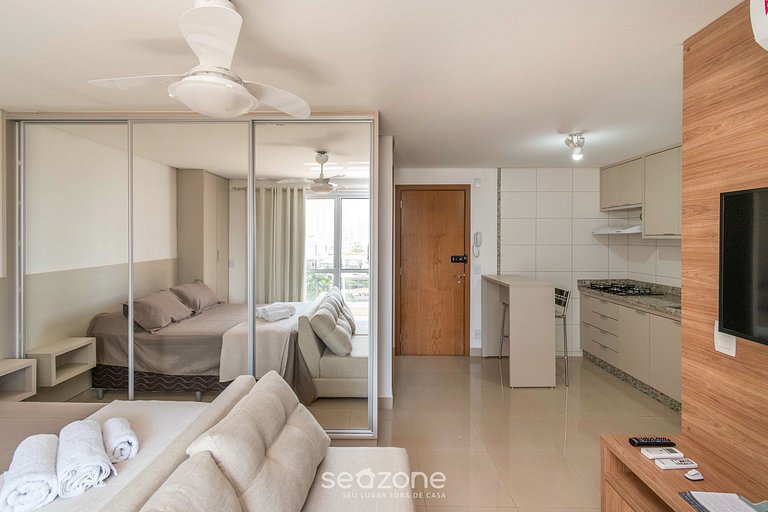 TH1007 Studio lindo, completo e mobiliado no Setor Bueno