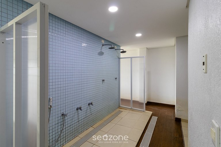 Apartamento Pé na Areia c/ Churrasqueira EAR0411