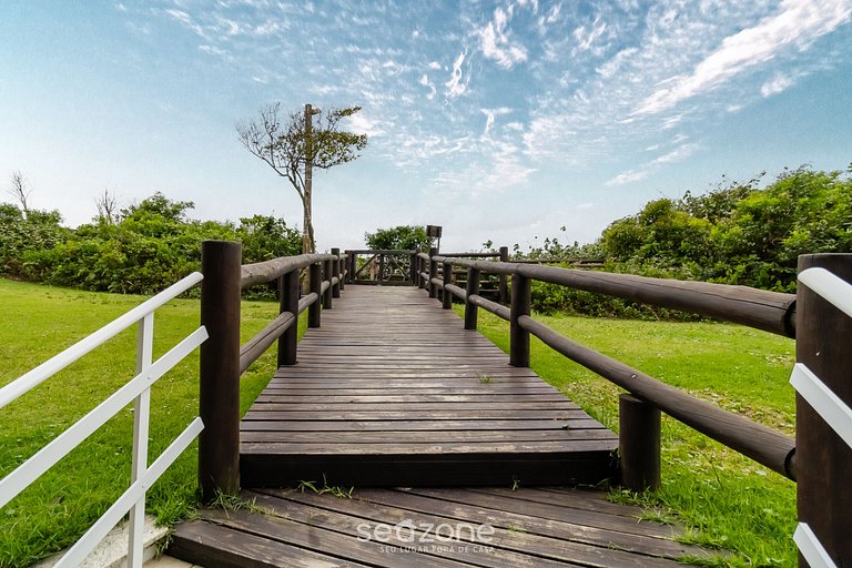 Apartamento Pé na Areia c/ Churrasqueira EAR0411