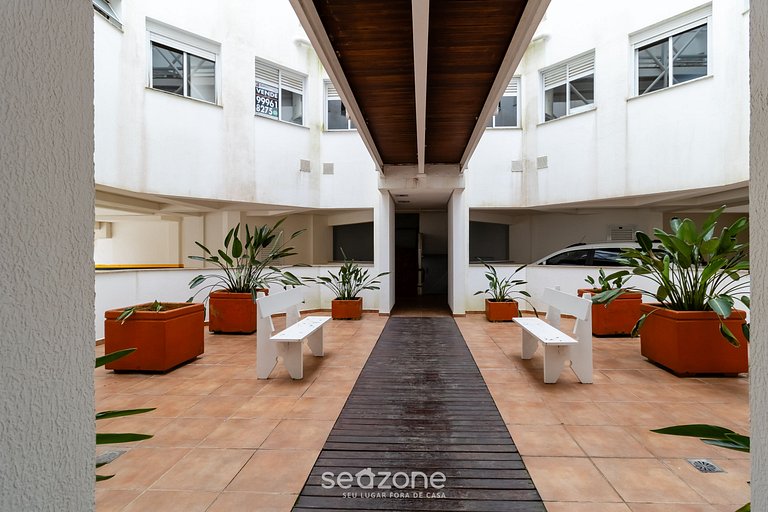 Apartamento Pé na Areia con barbacoa EAR0411