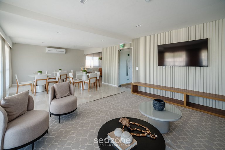 Studio em Cond. c/ piscina a 290m do Mar - HOA0704