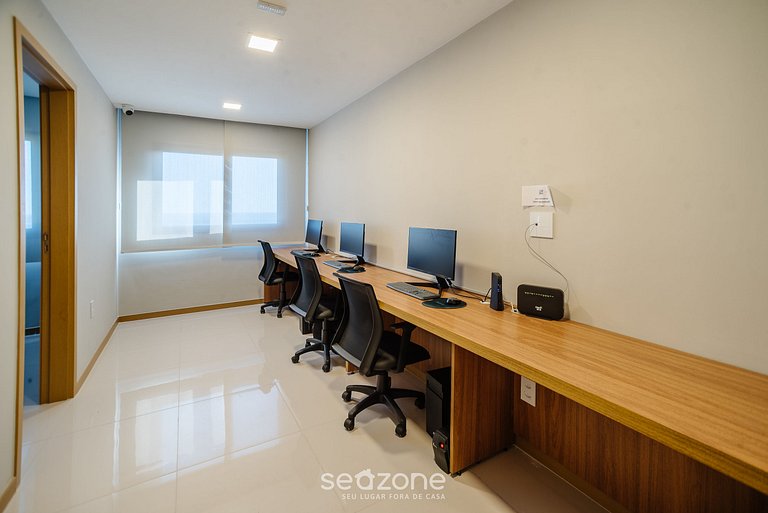 Studio em Cond. c/ piscina a 290m do Mar - HOA0704