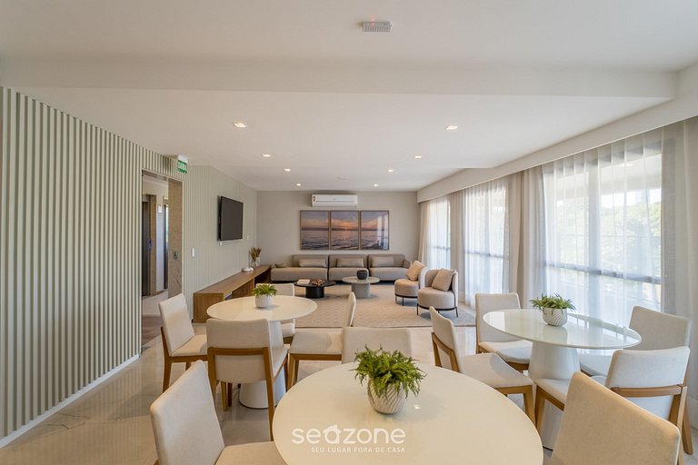 Studio em Cond. c/ piscina a 290m do Mar - HOA0704