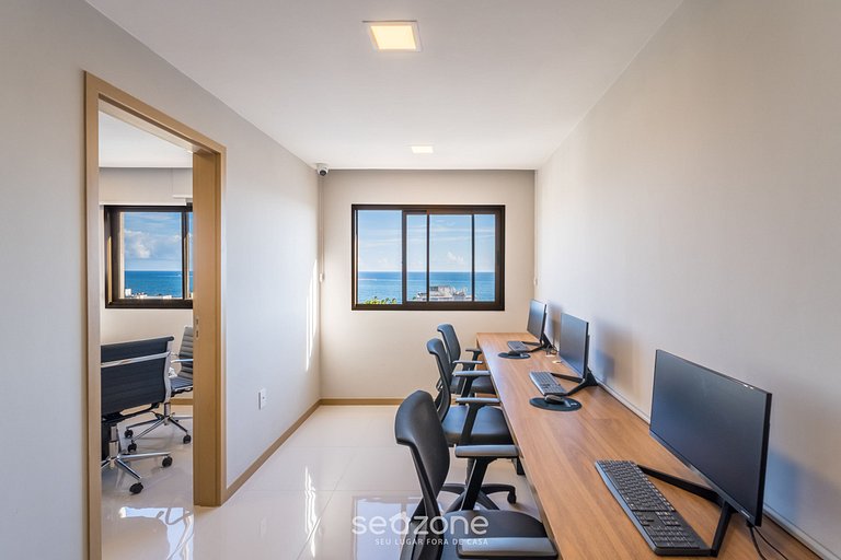 Studio em Cond. c/ piscina a 290m do Mar - HOA0704