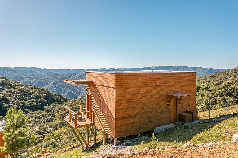 Cabana acolhedora c/jacuzzi na serra VST015