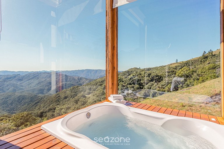 Cabana acolhedora c/jacuzzi na serra VST015