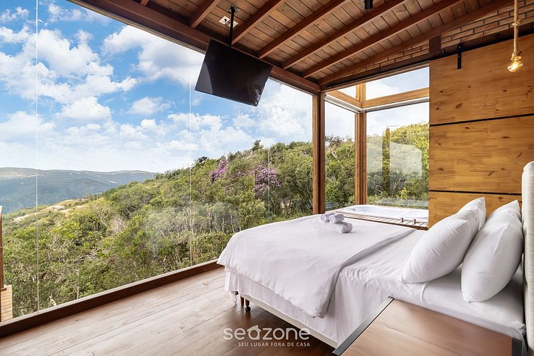 Cabaña con Vista a la Sierra en Anitápolis VST032