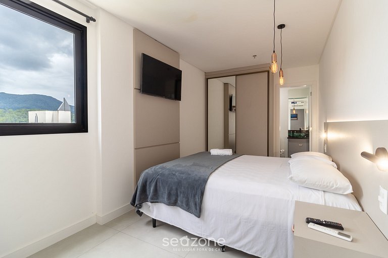 Apto 2Q c/ piscina e acad. 280m da Praia MHF1909