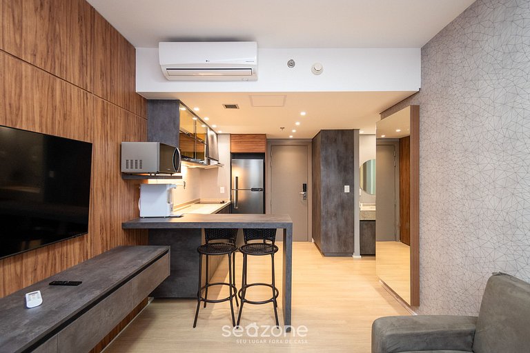 Depto equipado en cond. c/ gimnasio - BLS0355