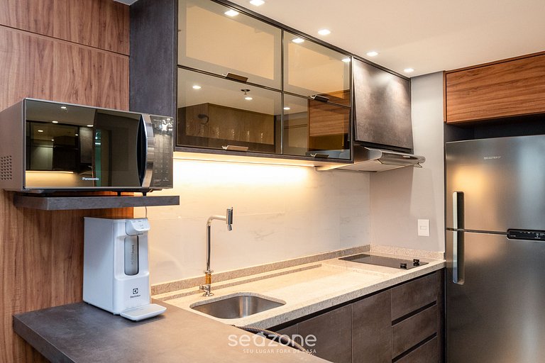 Depto equipado en cond. c/ gimnasio - BLS0355