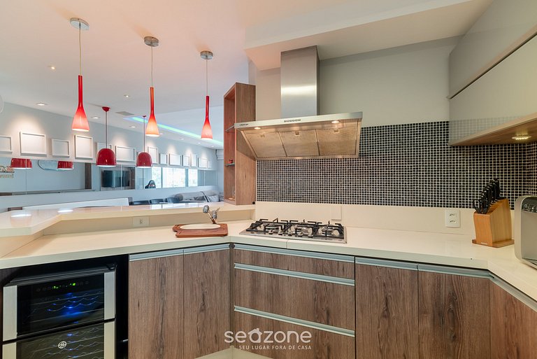 Apto em Resort c/ Academia 200m da Praia MHE0114