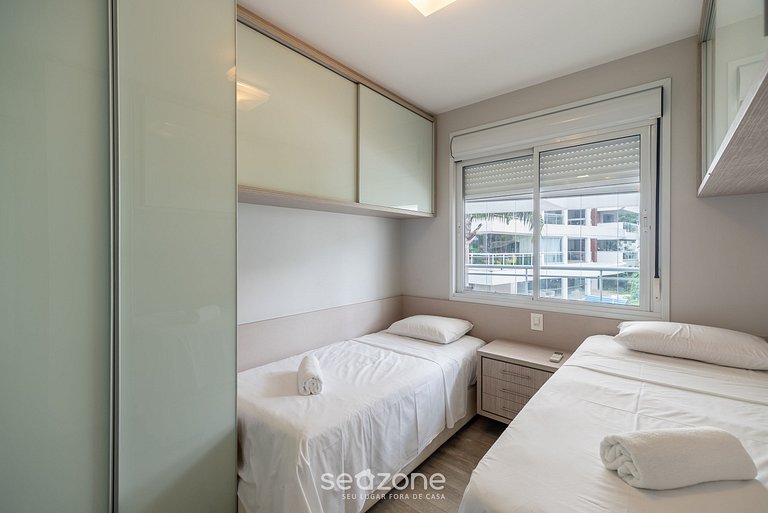 Apto em Resort c/ Academia 200m da Praia MHE0114