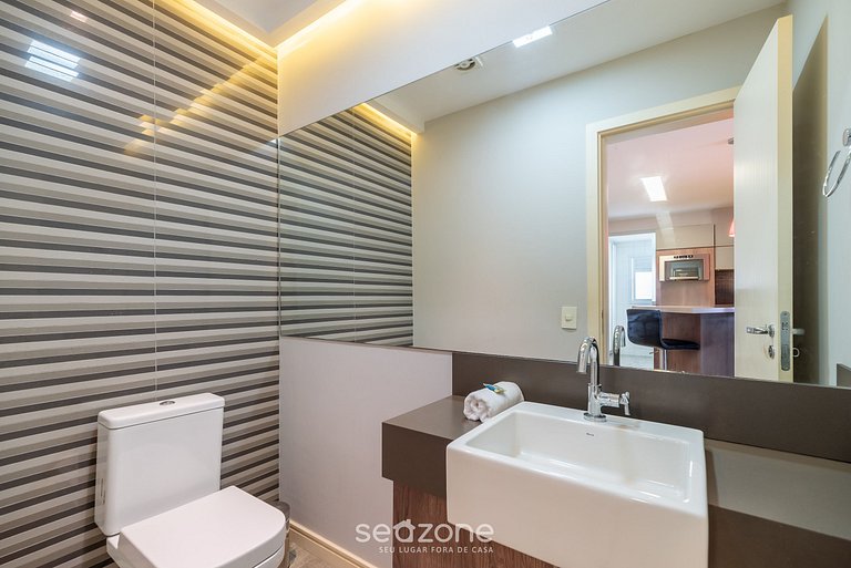 Apto em Resort c/ Academia 200m da Praia MHE0114