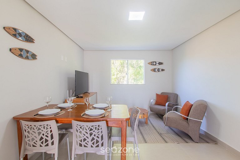 Apt c/ piscina 2Qtos prox a praia em Mutá RFM0007