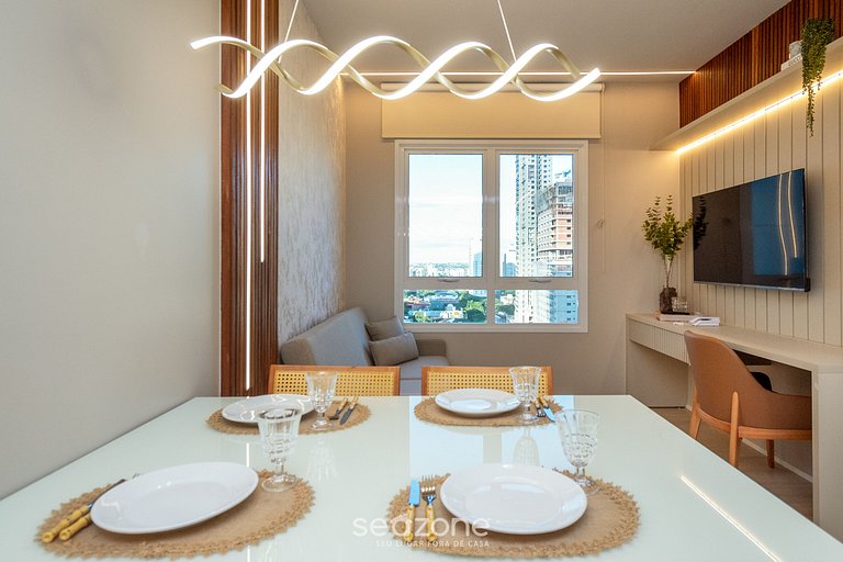 Apto 1H, cond. c/ gimnasio Setor Marista - BLS1355