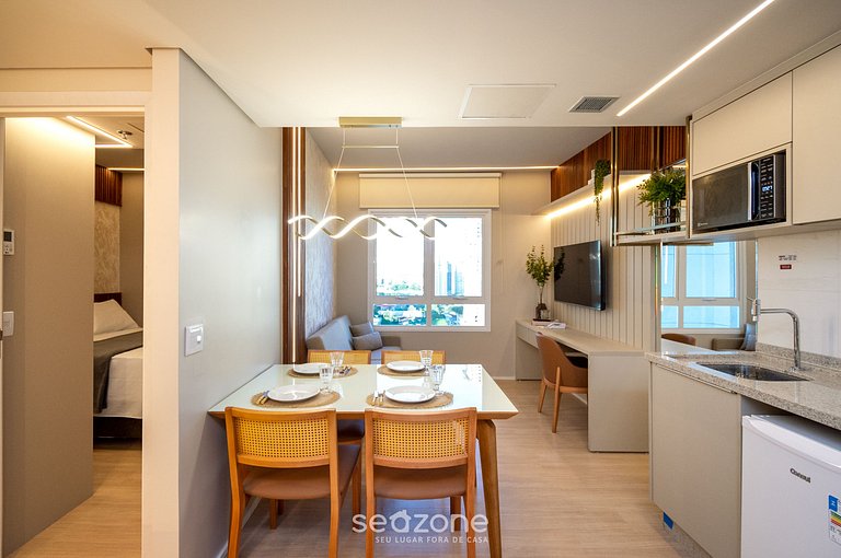 Apto 1H, cond. c/ gimnasio Setor Marista - BLS1355