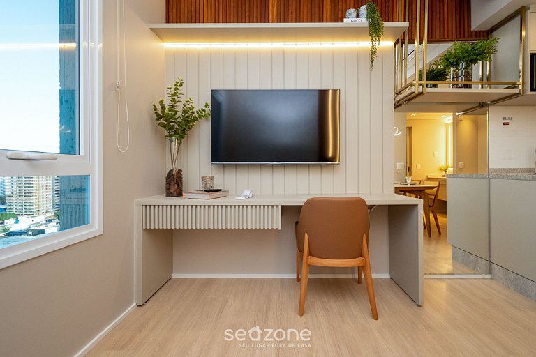 Apto 1H, cond. c/ gimnasio Setor Marista - BLS1355