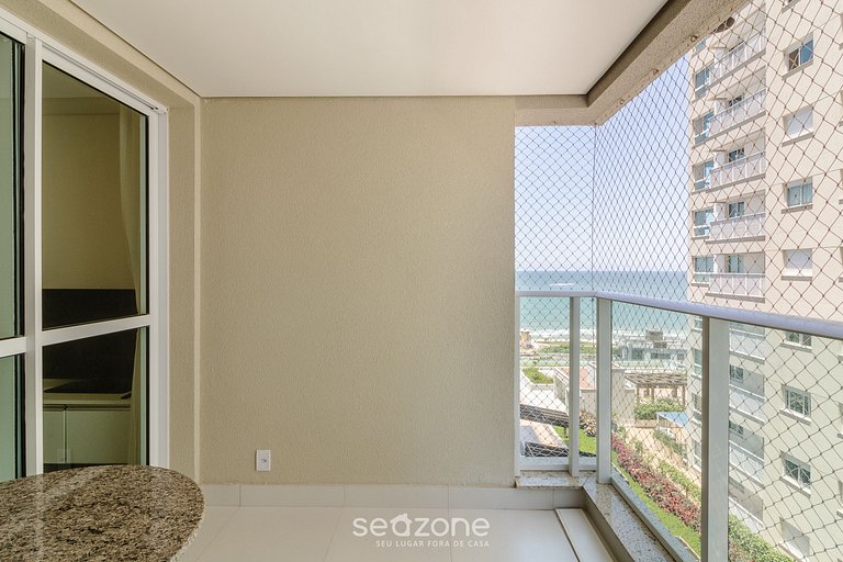 Apto 2Q c/ vista mar churrasq. piscina SHC0703