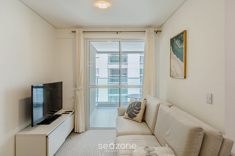 Apto 2Q c/ vista mar churrasq. piscina SHC0703