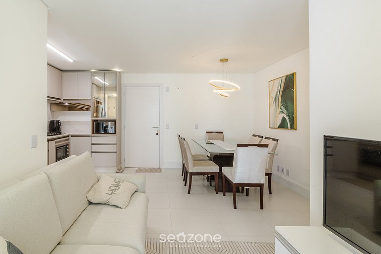 Apto 2Q c/ vista mar churrasq. piscina SHC0703