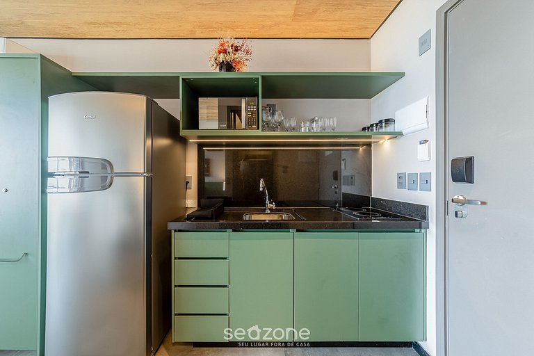 Estúdio na Orla c/ Academia e Piscina NWT0418