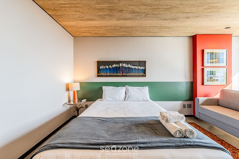 Estúdio na Orla c/ Academia e Piscina NWT0418