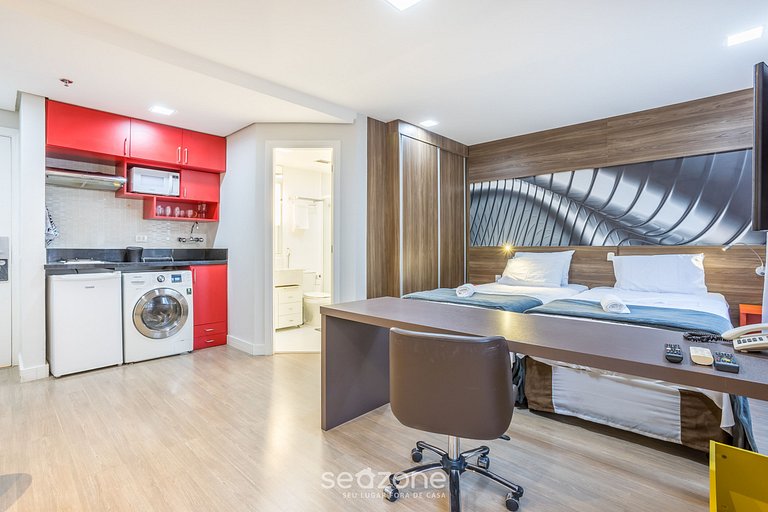 Estudio moderno a 300m del metro Moema! SQC0810