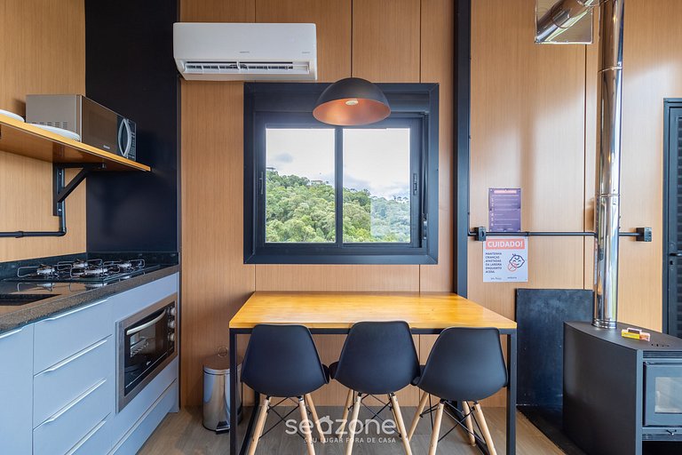 Chalé c/chimenea cerca de Florianópolis VST034