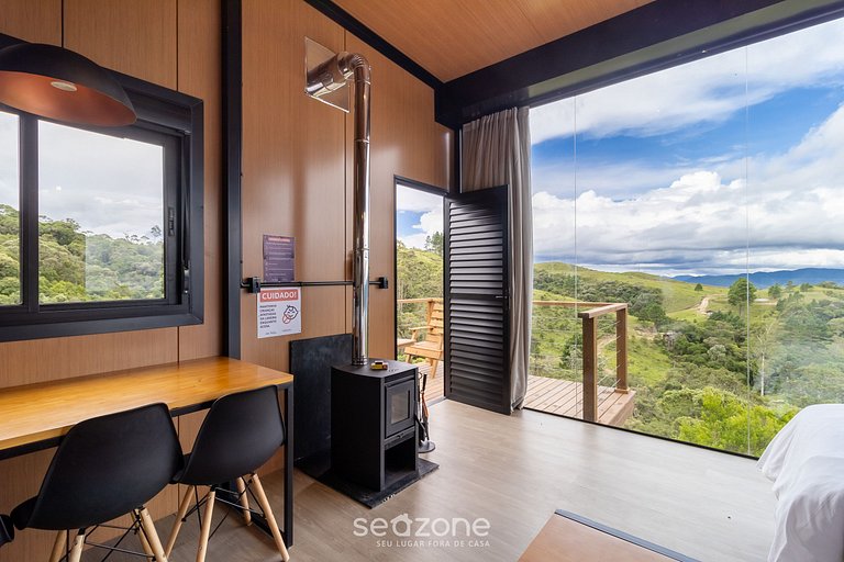 Chalé c/chimenea cerca de Florianópolis VST034